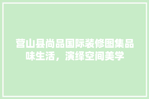 营山县尚品国际装修图集品味生活，演绎空间美学