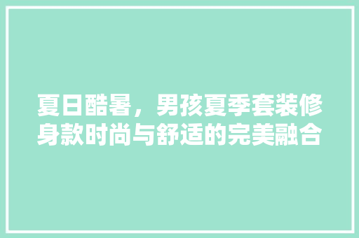 夏日酷暑，男孩夏季套装修身款时尚与舒适的完美融合