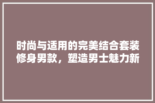 时尚与适用的完美结合套装修身男款，塑造男士魅力新篇章