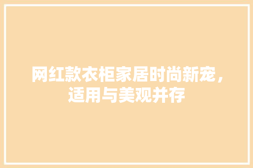 网红款衣柜家居时尚新宠，适用与美观并存