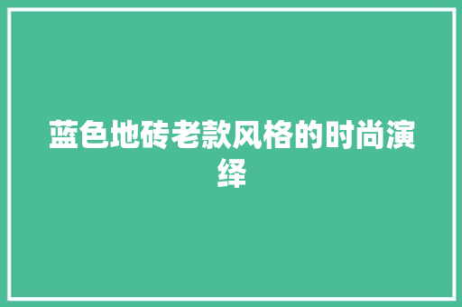 蓝色地砖老款风格的时尚演绎