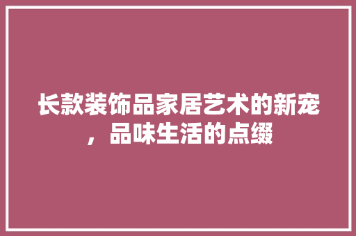 长款装饰品家居艺术的新宠，品味生活的点缀