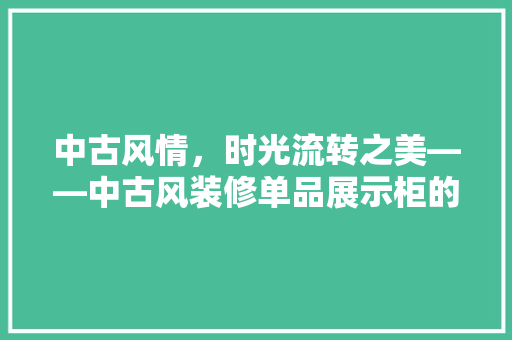 中古风情，时光流转之美——中古风装修单品展示柜的魅力