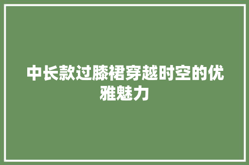 中长款过膝裙穿越时空的优雅魅力